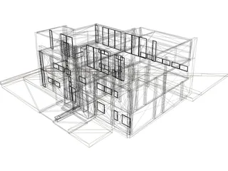 Little Hospital Building 3D Model preview