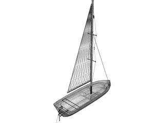 Small Boat 3D Model preview