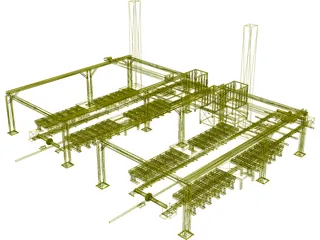 Dual Gantry Robotic System 3D Model preview
