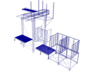 Top Load Palletizer with Pallet Destacker 3D Model preview