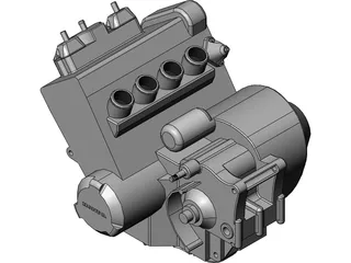 Honda CBR600RR Engine 3D Model preview