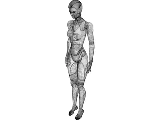 Female Android 3D Model preview