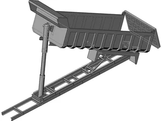 Tipper Lorry Isuzu FQR Chassis 3D Model preview