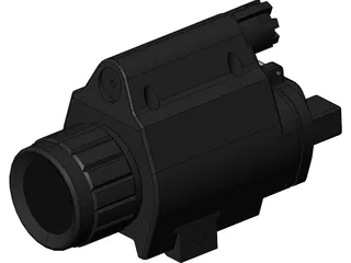 Tactical Light with Laser 3D Model preview