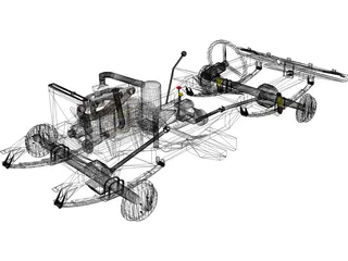 Chassis Land Rover 3D Model preview