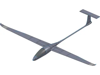 DG 1000 Glider 3D Model preview