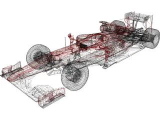 Ferrari F1 F10 (2010) 3D Model preview