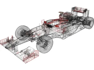 Virgin VR-01 F1 (2010) 3D Model preview