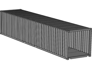 Shipping Container 40` ISO 3D Model preview