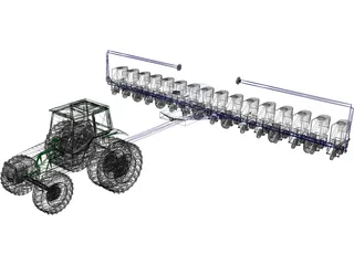 Kinze Corn Planter 3D Model preview