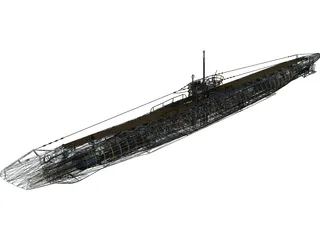 Uboat Type VII 3D Model preview