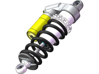 Ohlins TTX-25 Damper w/ Spring 3D Model preview