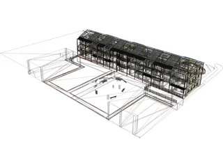 Social House A Class 3D Model preview