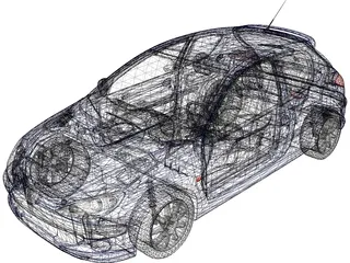 Peugeot 206 3D Model preview