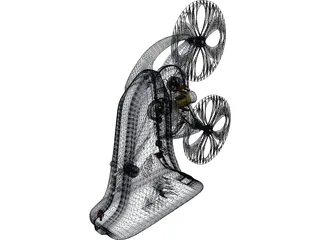 Movie Projector 3D Model preview