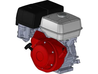 Honda GX340 Engine 3D Model preview