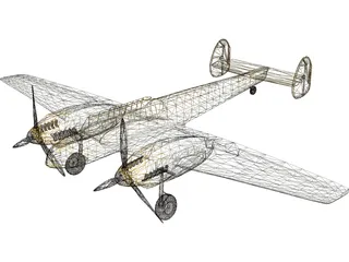 Messerschmitt BF-110 3D Model preview
