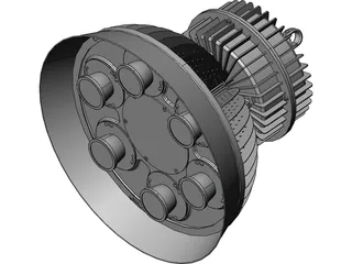 High Bay LED Light 3D Model preview