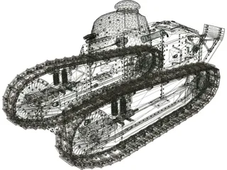 Renault FT-17 3D Model preview