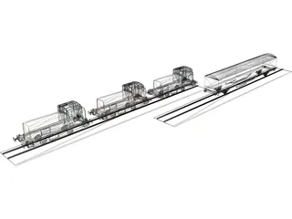 Trains Collection 3D Model preview