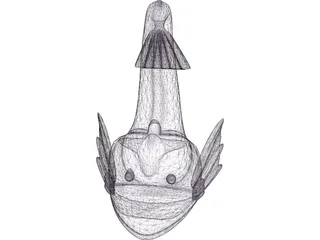 Fish Mythology Dolphin 3D Model preview