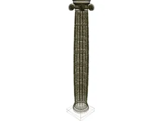 Ionic Column 3D Model preview