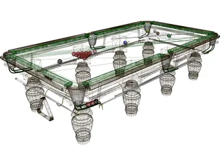 Pool Table 3D Model preview