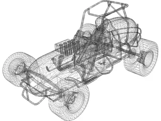 Sprint Car Buggy 3D Model preview
