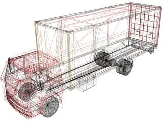 Hino Box (1995) 3D Model preview