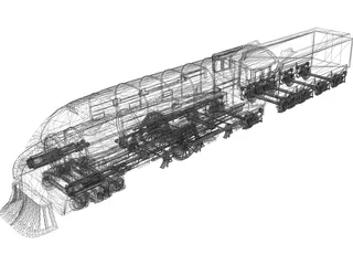 Wedge Locomotive 3D Model preview