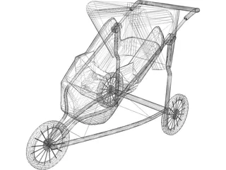 Baby Carriage 3D Model preview
