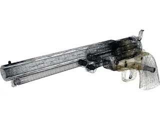 Colt Army Revolver 3D Model preview