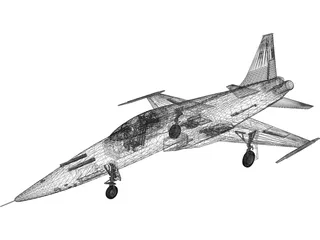 Northrop F-5E Tiger II 3D Model preview