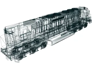 Two Ended Train 3D Model preview