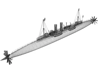 Cigar Ship Ross Winans 3D Model preview