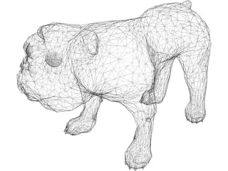 Dog Bulldog 3D Model preview