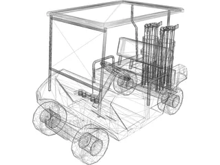 Golf Cart 3D Model preview