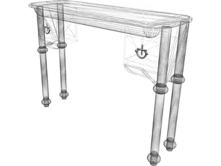 Desk Antique 3D Model preview