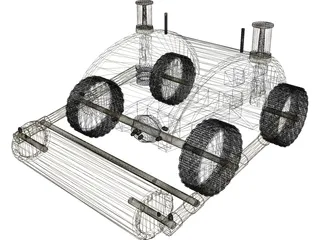 Minesweeper Robot 3D Model preview