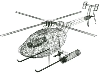 Hughes OH-6 Little Bird 3D Model preview