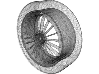 Wheel Rim Metal 3D Model preview