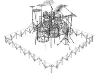 Drum Kit Big 3D Model preview