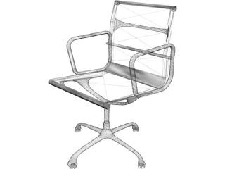 Chair Eames EA 107 3D Model preview