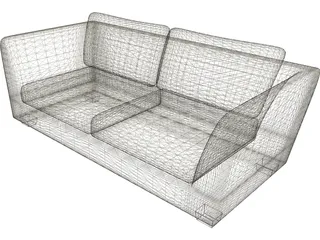 Sofa Arcano Italian 3D Model preview