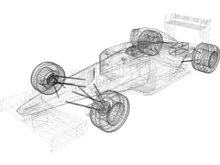 F1 McLaren Mercedes MP4/13 3D Model preview
