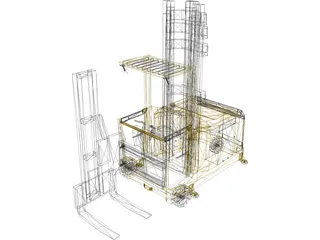Forklift 3D Model preview