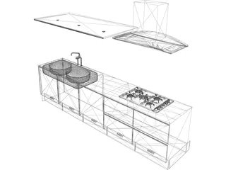 Kitchen Elam E5 3D Model preview