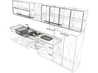 Kitchen Dada Amarena 3D Model preview