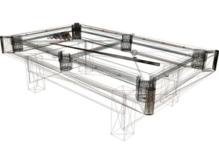 Pool Table 3D Model preview