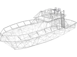 Yacht 3D Model preview